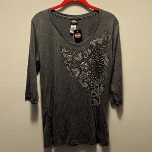 NWT Harley-Davidson 3/4 sleeve shirt Size Medium